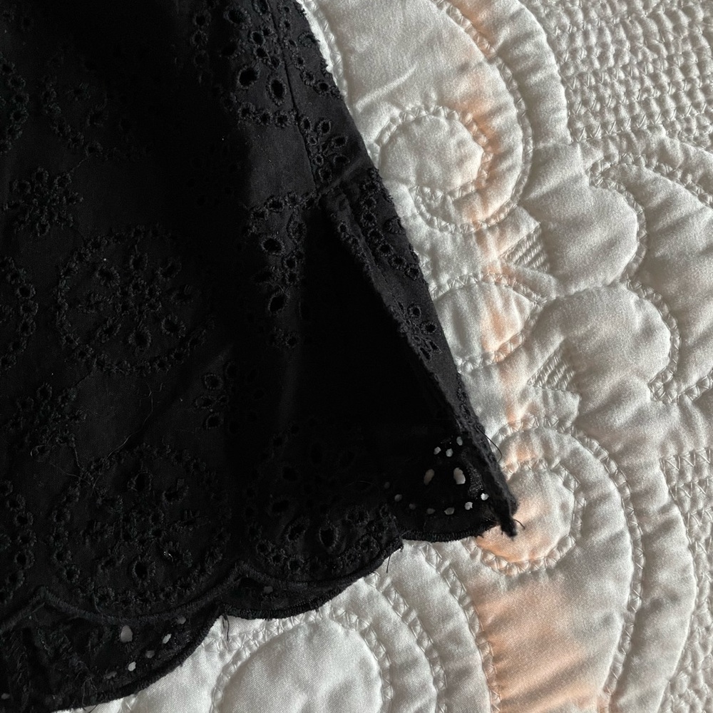 J. Crew Strapless Eyelet Top Sz 0 in Black - Picture 6 of 6